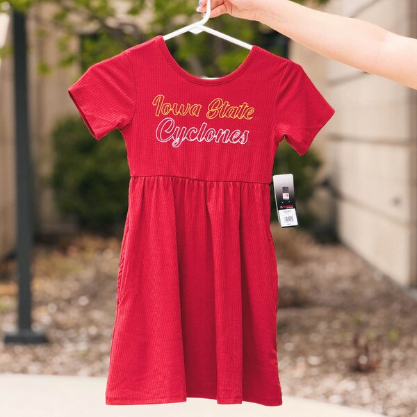 Colosseum Youth Iowa State Cardinal Ribbed Dress